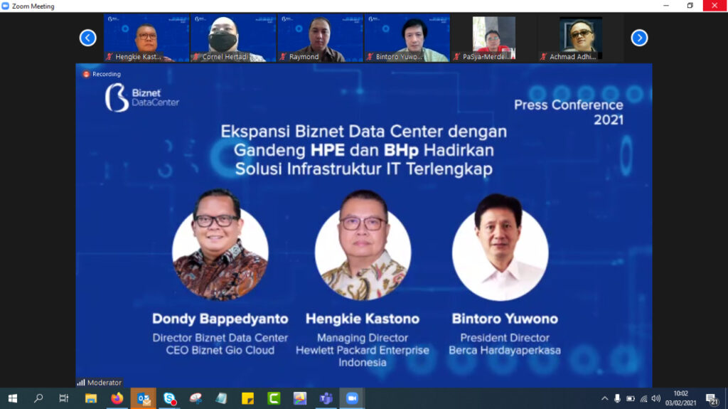 Biznet Data Center Gandeng Hewlett Packard Enterprise dan Berca Hardayaperkasa Hadirkan Solusi Infrastruktur IT Terlengkap